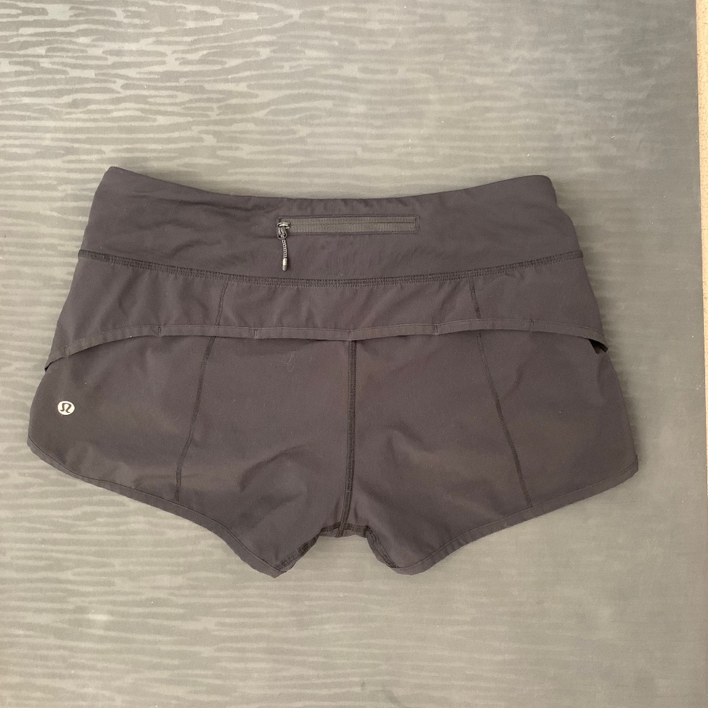 Lululemon Speed Up Running Shorts Black Size 6